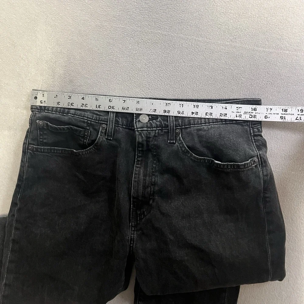Levi's 505 Premium Jeans Men's 34x29 Black Regular Fit Straight Leg Denim Cool